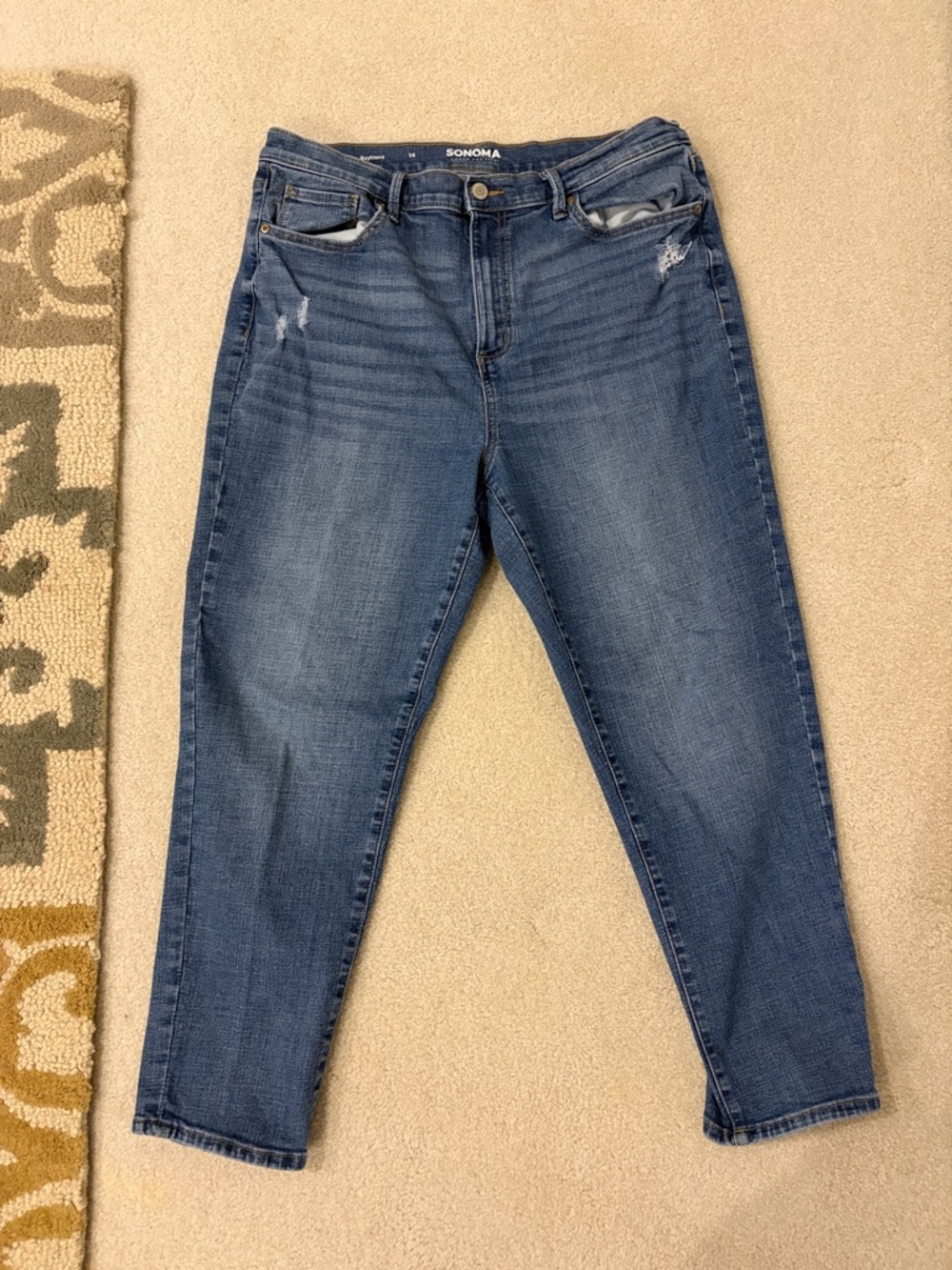 SONOMA Medium Blue Boyfriend Jeans for Women